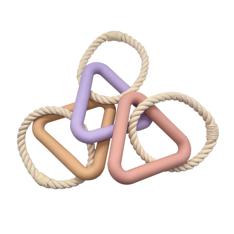 Triangle Tug & Chew Dog Toy, Interactive Training Toy