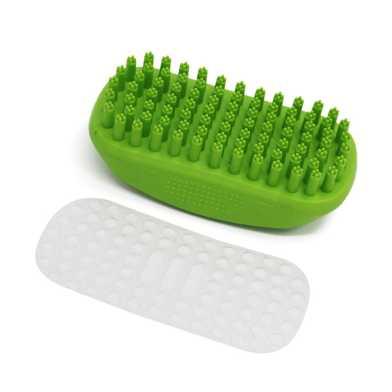Cepillo de silicona para bañar y masajear perros