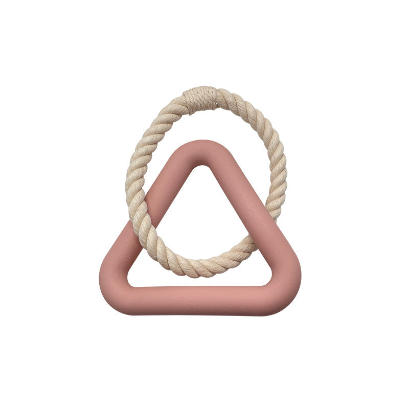 Juguete triangular para perros para tirar y masticar, juguete interactivo de adiestramiento