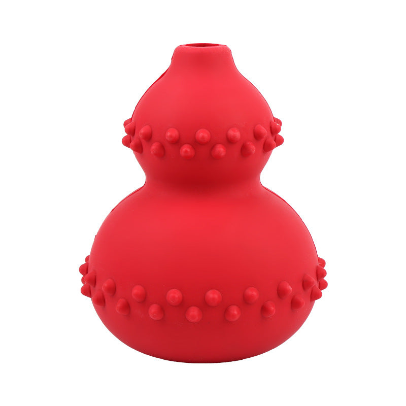 Juguete comedero lento para perros en forma de calabaza, de caucho natural