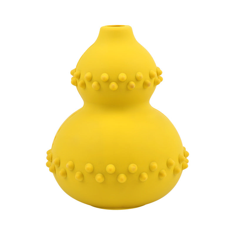 Juguete comedero lento para perros en forma de calabaza, de caucho natural