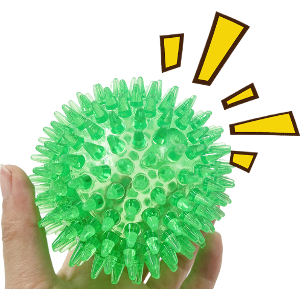 Spike Ball Dog Toy with Sound, 9cm