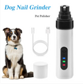 White USB nail grinder with user manual and charging cable
