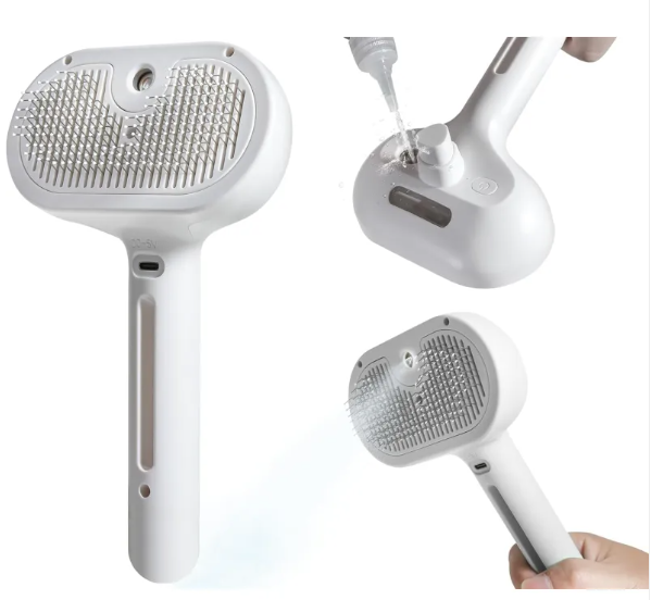 Cepillo pulverizador para pelo de mascota